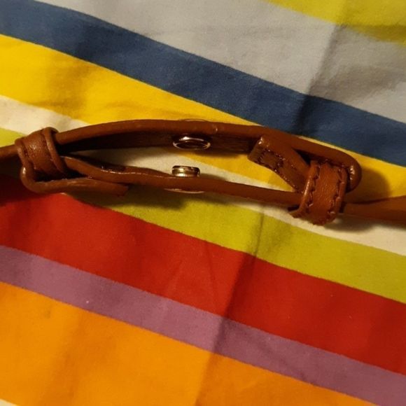 Isaac Mizrahi Live Saddle Brown Leather Purse - Picture 6 of 8